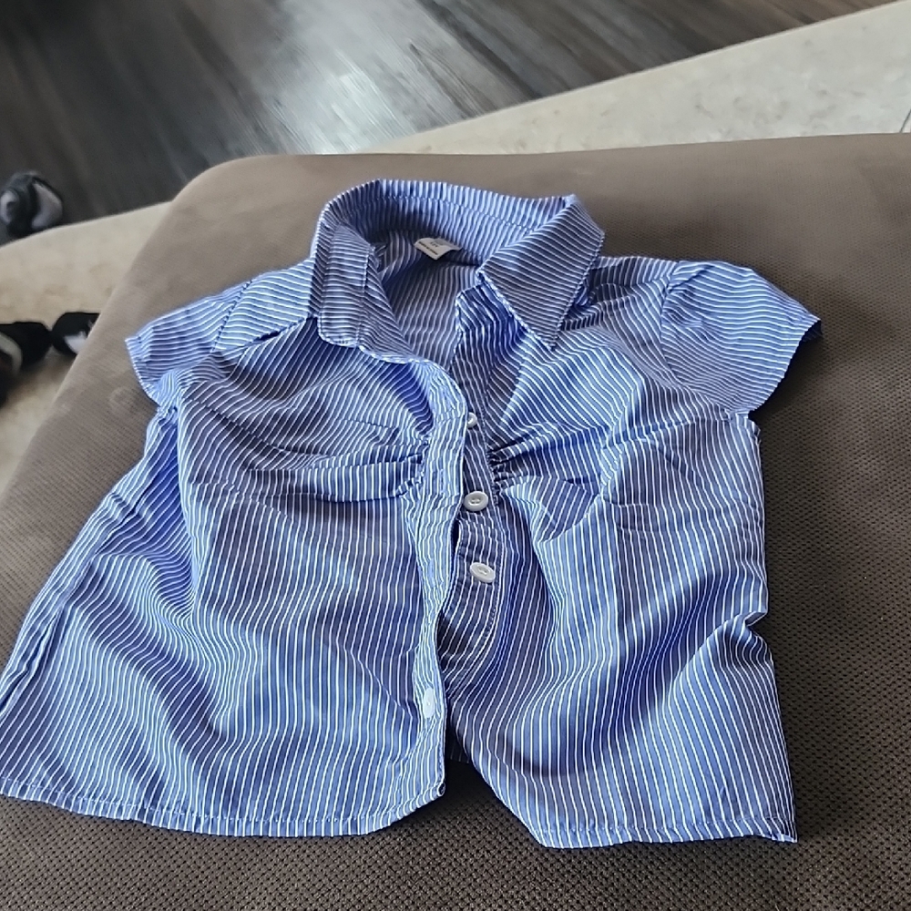 Blue Striped Kids Shirt